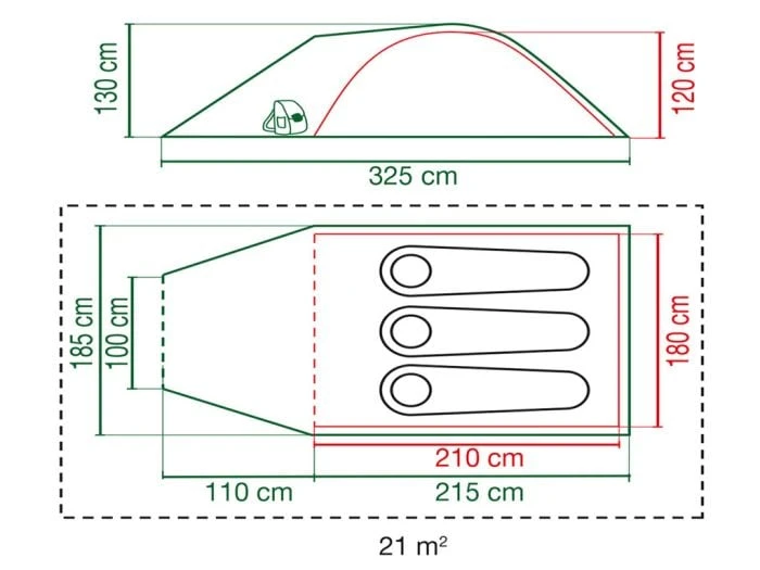 Coleman Kobuk Valley 3 Plus BlackOut Tente Dôme 6 Coleman Kobuk Valley 3 Plus BlackOut Tente Dôme – Image 6