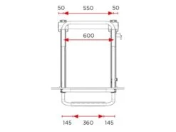BR-Systems Short Porte-vélos élévateur électrique -Obelink br systems elektrische lift fietsendrager 9 tekening ecommerce 023d