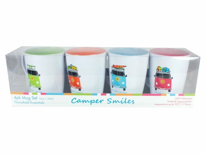 Flamefield Camper Smiles Lot De Tasses 2 Flamefield Camper Smiles Lot De Tasses – Image 2