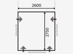 Dometic Club Air Pro 260 M Auvent -Obelink kampa dometic plattegrond club 260 m 2021 ecommerce 0908