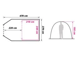 Obelink Albatros 4 Easy Air Tente Tunnel -Obelink obelink albatros easy air floor plan ecommerce 6173