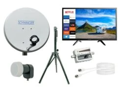 Schwaiger Kit Antenne Satellite Mobile Smart TV 24 Pouces