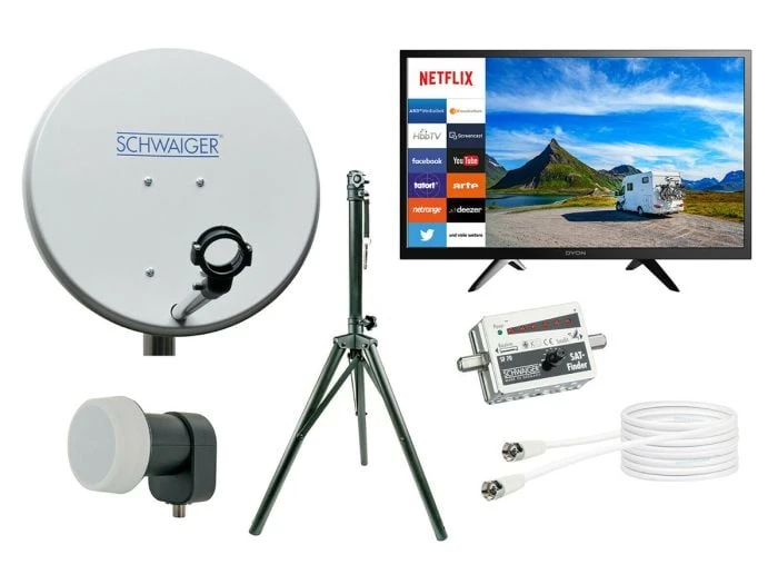 Schwaiger Kit Antenne Satellite Mobile Smart TV 24 Pouces 1 Schwaiger Kit Antenne Satellite Mobile Smart TV 24 Pouces